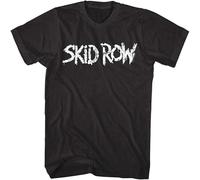 Skid Row Vintage Logo T Shirt Heavy Metal Rock Concert Tour Merch Top Shirt for Men Shirt Black S