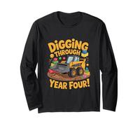 Skid Steer Loader "Scavando attraverso l'anno quattro" Regali per bambini Maglia a Manica
