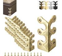Skiffers Baseboard Corner Protectors, Baseboard Corner Protectors, Solid Brass Skirting Board Corner Protectors, Skiffers Corner Protectors, Vintage Metal Corner Decorative Protector Cover (Gold-10)