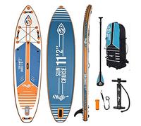 Skiffo - SUP Stand Up Paddle Gonfiabile Sun Cruise 11'2 - PB-SSC112C - Tavola Gonfiabile Dropstitch Doppio Strato Fusionato con Pack Pagaia, Leash, Pompa e Borsa di Trasporto - 340 x 84 x 15 cm