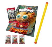 Skifidol Italian Brainrot - Album + 4 bustine con 7 carte ciascuna, 1 carta special in ogni pacchetto, le originali, serie Universo Psichedelico con tubo muu in omaggio (album + 4 bustine)