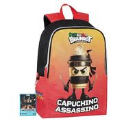 SKIFIDOL ITALIAN BRAINROT - Zaino Tempo Libero Ufficiale Skifidol Italian Brainrot, con Retro e Spallacci Imbottiti e Regolabili, Interno Foderato con Tasca Zip, Card Portachiavi Inclusa, 29x38hx11 cm