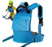 Skigurt per bambini - controllo della velocità durante lo sci, manico regolabile e facile da sollevare e zaino integrato, allenamento per sport invernali per bambini, Ju