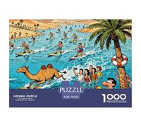 Skii acquatici nel deserto del Sahara Puzzle in Legno Impermeabile DIY Puzzles Da 1000 Pezzi Per Adulti Colorati Giochi Educativi