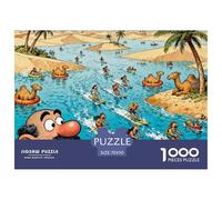 Skii acquatici nel deserto del Sahara Puzzle in Legno Impermeabile DIY Puzzles Da 1000 Pezzi Per Adulti Colorati Per Decorazioni Domestiche