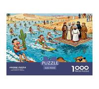 Skii acquatici nel deserto del Sahara Puzzle in Legno Impermeabile DIY Puzzles Da 1000 Pezzi Regali Per Adulti Colorati Giochi Di Impegnativi