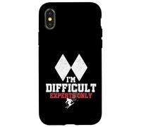 Skiing I'm Difficult Experts Only Funny Sciatore Uomo Donna Bambino Custodia per iPhone X/XS