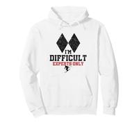 Skiing I'm Difficult Experts Only Funny Sciatore Uomo Donna Bambino Felpa con Cappuccio