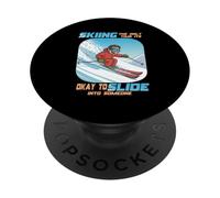 Skiing the only time it is okay to slide into someone PopSockets PopGrip Adesivo