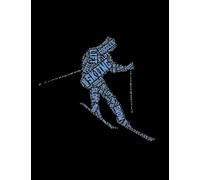 Skiing Words-design College Notebook, School Notebook, Office Note-Taking: 110 pages, 7.44x9.69 Inches. Softcover collage notebook, lined notebook ... notebook, kids and student notebook etc