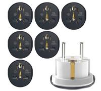 SKIKHN Adattatore Spina Europea, 6 Pezzi Adattatore Universale da Viaggio, Adattatores da Viaggio US a EU, Adattatores Presa Universale, per USA, Regno Unito, Cina, Giappone, AUS, Italia, Svizzera