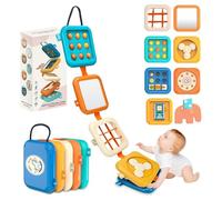 SKIKHN Busy Boards per 1 2 3 Anni, Giochi Busy Activity Cubi Montessori 8 in 1, Giochi Montessori 1 Anno, Gioco Viaggio Multiattivita Cubo Occupato, Regali Bambine Bambini Bambino
