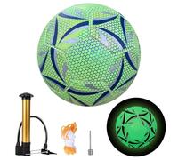 SKIKHN Calcio luminoso taglia 5, Calcio riflettente al buio, Calcio riflettente con pompa e borsa per il trasporto, Calcio luminoso per giochi notturni, ragazzi e adulti