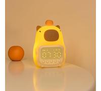 SKIKHN Capibara Sveglia Bambini,Capybara Lampada,Luce Notturna Capybara Ricaricabile,Sveglia Digitale con Display Always On e Funzione Snooze,Sveglia con Luce Notturna per il Sonno di Ragazzi Ragazze