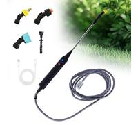 SKIKHN Pompa Irroratrice a Batteria, Spruzzatore Elettrico per Piante, con 4 Beccuccio Regolabile e 5M Tubo, Nebulizzatore A Batteria USB per Casa, per Giardino, Cantina, Prato