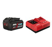 SKIL BC1E3111AA - Batteria per utensili da 4,0 Ah, 18 V, con indicatore di carica a LED, con caricatore a batteria, tempo di ricarica 0,83 ore)