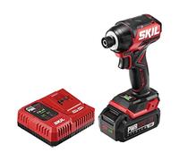 Skil PWRCORE 20 Brushless 20V 1/4 in. Hex Compact Impact Driver Kit with 3-Speed & Halo Light & One-Handed Collet Includes 2.0Ah Battery and Charger- ID6739B-10