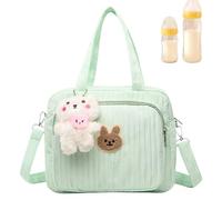 Skill - Borsa fasciatoio per bambini, grande borsa | cestino per la cameretta dei bambini, organizer da viaggio, pratico accessorio per la mamma e la cura quotidiana, verde, vedi descrizione