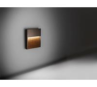 Skill Quadrato Legno a Parete IP65 Simes Bronzo Brunito + Legno Teak (cod 20) 2700k