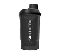 SKILL Shaker, Smoked Black - 600 ml | 600 ml compatto shaker | leggero e a prova di perdite, senza BPA, per polvere proteica e allenamenti