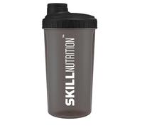 SKILL Shaker, Smoked Black - 700 ml | 700 ml Shaker Sport & Fitness | Trasparente con colino | A prova di perdite, senza BPA | Per frullati di proteine e allenamento