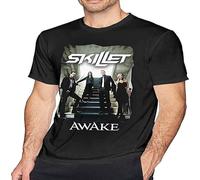Skillet Awake Fashion Unisex 100% Cotton Short-Sleeve T-Shirts Black XL