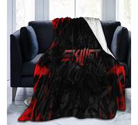 Skillet Band, coperta in pile di flanella, super morbida, calda, accogliente, leggera, facile da pulire, per tutte le stagioni, 203 x 152 cm