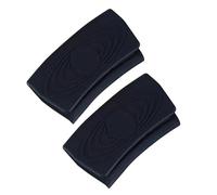 Skillet Handle Cover, Silicone Handle Sleeve, 2 pezzi Flessibile Lightweight Portatile Easy Installation Comfortable Handling, Pot Holder Sleeve for Home Kitchen Outdoor, 3,15 x 1,57 pollici, Black