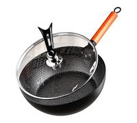 Skillets, Cast Iron Pan with Lid, Handmade Hammered Cookware, Oven Safe Cooking Tool for Baking, Induction, Breakfast, Outdoor, Appartamento, campeggio, Dining