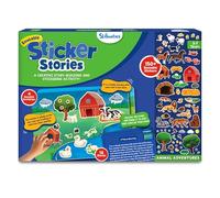 Skillmatics Art & Craft Activity - Sticker Stories Animal Adventures, adesivi riutilizzabili, kit fai da te, kit di narrazione creativa, giocattolo educativo, regali per età 3, 4, 5, 6, 7