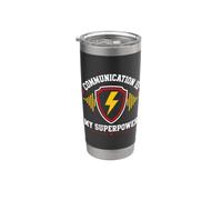 Skills Teamwork Quote Communication Is My Superpower Bicchiere termico in acciaio inox doppia parete