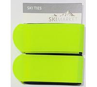 SkiMarket Fascette per Sci - Coppia Jumbo di Fascette per Sci 7 Colori Incredibili (Giallo)
