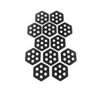 Skimboard Traction Pads, Anti-Slip Hexagon Surfboard Grip Set, 12-Piece Water-Resistant Stickers, Sturdy EVA Foam Pads for Beach, Sea, Outdoor Fitness, Fishing, Kayaks, 4.72x5.31 inches