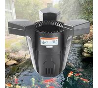 Skimmer A Stagno Galleggiante, Skimmer Galleggiante di Aspirazione con Pompa, Cavo di Alimentazione da 10 M, Aspirapolvere da Giardino, Filtro di Purificazione delle Piante Acquatiche per Stagni 75W