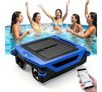 Skimmer automatico per piscina, motore brushless per evitare gli ostacoli, ricarica solare, per piscine residenziali
