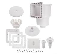 Skimmer fuori terra per piscina fuori terra, kit di manutenzione per piscina da 15,2 cm, collettore di detriti per piscina, montaggio a parete, per una facile manutenzione e igiene