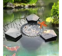 Skimmer galleggiante per laghetti, 70 W, pulitore automatico di superfici con aeratore integrato per laghetti da pesce, piscine, fontane, strumento efficiente per la manutenzione del laghetto