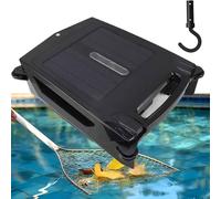 Skimmer per piscina a energia solare, senza fili, scappamento automatico e rotazione automatica, con due motori, 2 modalità di pulizia per una pulizia efficiente delle superfici in hotel e piscine
