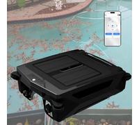 Skimmer robotico a energia solare con doppia opzione di ricarica e alimentazione a batteria a pulizia continua, doppia opzione di ricarica, 2 modalità di velocità, prevenzione intelligente degli