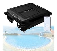 Skimmer robotico per piscina ad energia solare con supporto APP, aspirapolvere automatico per piscina, doppia modalità di ricarica, pulizia della superficie tutto il giorno