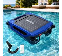 Skimmer Robotico Solare Per Piscine Con Controllo Tramite App Intelligente, Robot Pulitore Di Superficie Automatico Per Piscine Fuori Terra E Interrate, Pianificazione Avanzata Del Percorso(Blue)