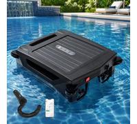 Skimmer Robotico Solare Per Piscine Con Controllo Tramite App Intelligente, Robot Pulitore Di Superficie Automatico Per Piscine Fuori Terra E Interrate, Pianificazione Avanzata Del Percorso(Nero)