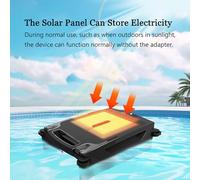 Skimmer Solare for Piscina, Robot for piscinas a Batteria, Robot pulitore for piscinas Continuo, aspirapolvere for Piscina Senza Fili con Sistema di Arrampicata sulle pareti, Pianificazione