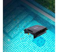 Skimmer solare per piscina con batteria da 2500 Mha / Cestello per detriti di grande capacità, robot automatico per piscina, Pulizia doppia modalità, Pianificazione intelligente del percorso