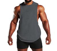 Skims Canotta senza maniche Estate Casual Quick Dry Atletico Leggero Allenamento Corsa Palestra Canotta Doppia Fodera, Grigio scuro, 3XL