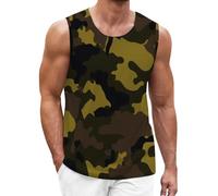 Skims Canotta traspirante con stampa grafica leggera estiva casual vestibilità ampia per feste Streetwear Vacanze Classic Vest Doppia Fodera Canotta, Verde militare, 3XL
