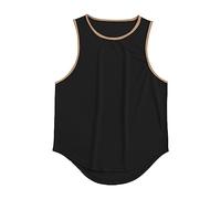 Skims Tank Top classico gilet traspirante senza maniche leggero vestibilità ampia tinta unita atletica sport tattico allenamento palestra canotta da uomo, Caff, L