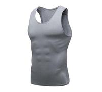 Skims Tank Top Gilet da corsa senza maniche Vestibilità ampia Estate Basic Top T-shirt classica tinta unita tinta unita ad asciugatura rapida Sport palestra Mens Canotte, Grigio, XL