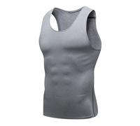 Skims Tank Top Gilet da corsa senza maniche Vestibilità ampia Estate Basic Top T-shirt classica tinta unita tinta unita ad asciugatura rapida Sport palestra Mens Canotte, Grigio scuro, XL