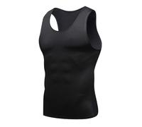 Skims Tank Top Gilet da corsa senza maniche Vestibilità ampia Estate Basic Top T-shirt classica tinta unita tinta unita ad asciugatura rapida Sport palestra Mens Canotte, Nero , XL